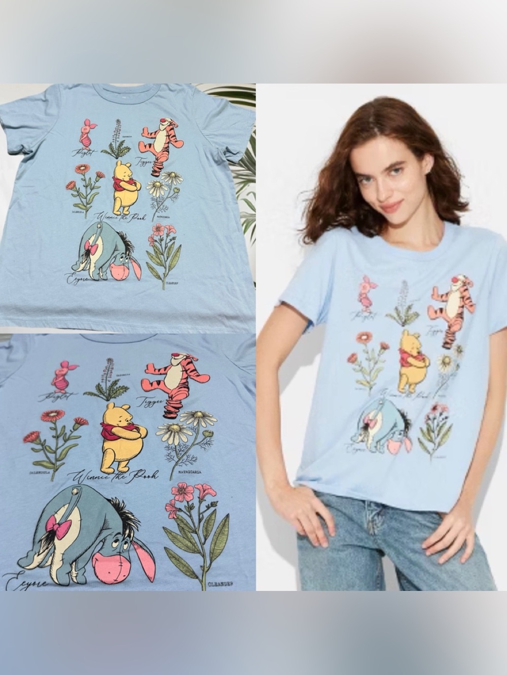 Hybrid Apparel Light Blue Winnie the Pooh & Friends Graphic Tee